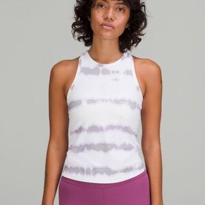 Lululemon Align Waist Length Racerback Tank Top - White & Purple - Size 2